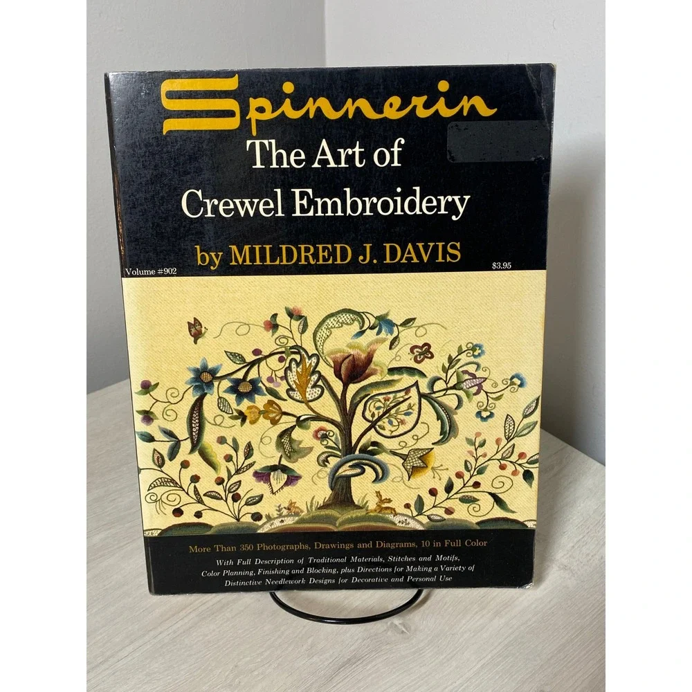 Lot of Three VTG Crewel Embroidery PB Audrey Francini Jane Rainbow Mildred Davis